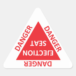 ejection seat caution sticker