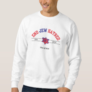 EJH Men's Collegiate Crewneck Sweatshirt in White