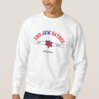 EJH Men's Collegiate Crewneck Sweatshirt in White 