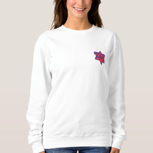 #EJH Women's Crew in White  Sweatshirt (Front)