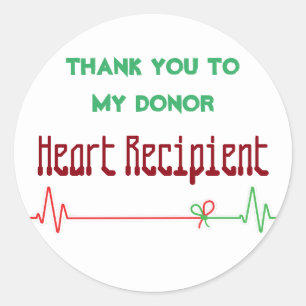 EKG Donor Heart transplant recipient customised Classic Round Sticker