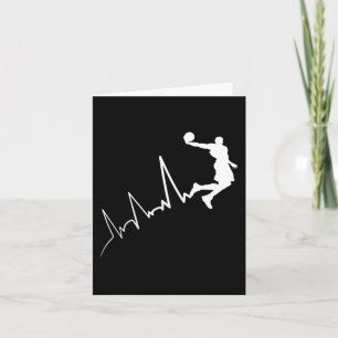 EKG frequency of basketball player heartbeat dunki Card