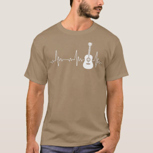EKG Guitar Heartbeat Guitar Player Musical Women M T-Shirt