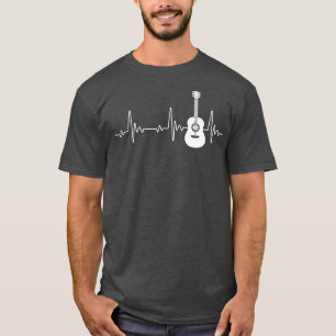 EKG Guitar Heartbeat Guitar Player Musical Women M T-Shirt
