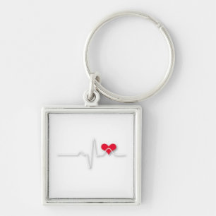 EKG Heart Nurse Key Chain