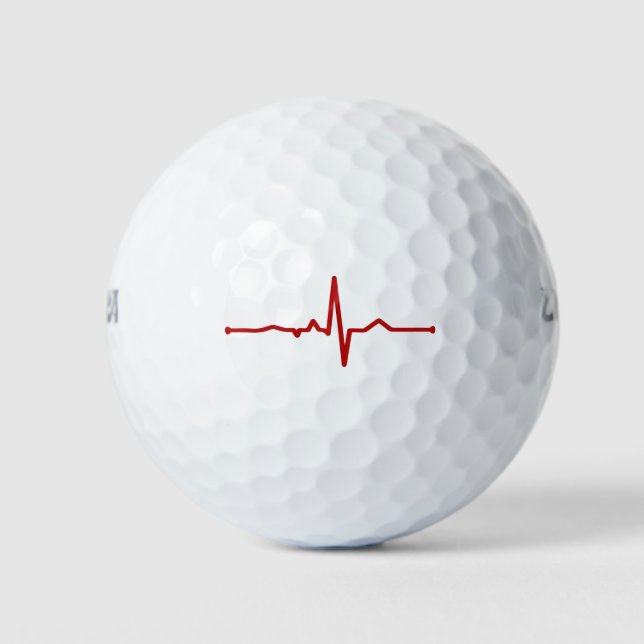 EKG Heartbeat Golf Ball (Front)
