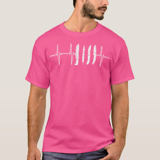 Ekg Heartbeat Knife Pocket Knife Collectors Knives T-Shirt