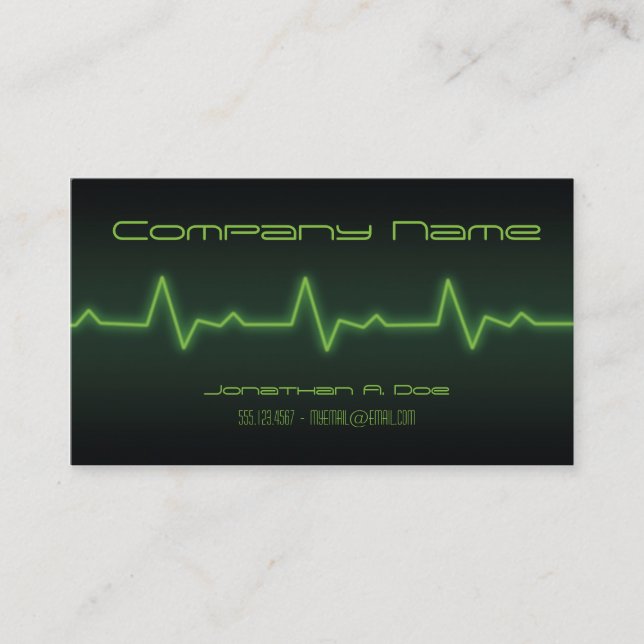 EKG Neon Business Card (Front)