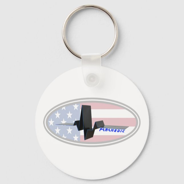 EKG Paramedic USA Key Ring (Front)