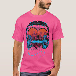 Ekg Tonspur Dj Electro House Music Headphones T-Shirt