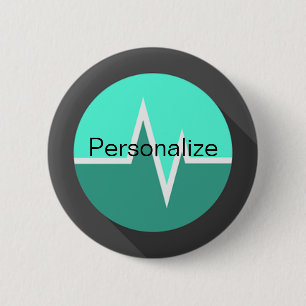 EKG turquoise button