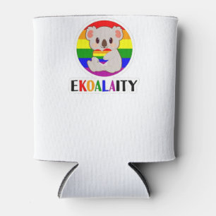 Ekoalaty Equality Gay Koala Bear Funny LGBT Rainbo Can Cooler