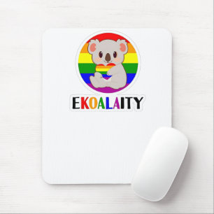 Ekoalaty Equality Gay Koala Bear Funny LGBT Rainbo Mouse Pad