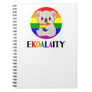 Ekoalaty Equality Gay Koala Bear Funny LGBT Rainbo Notebook
