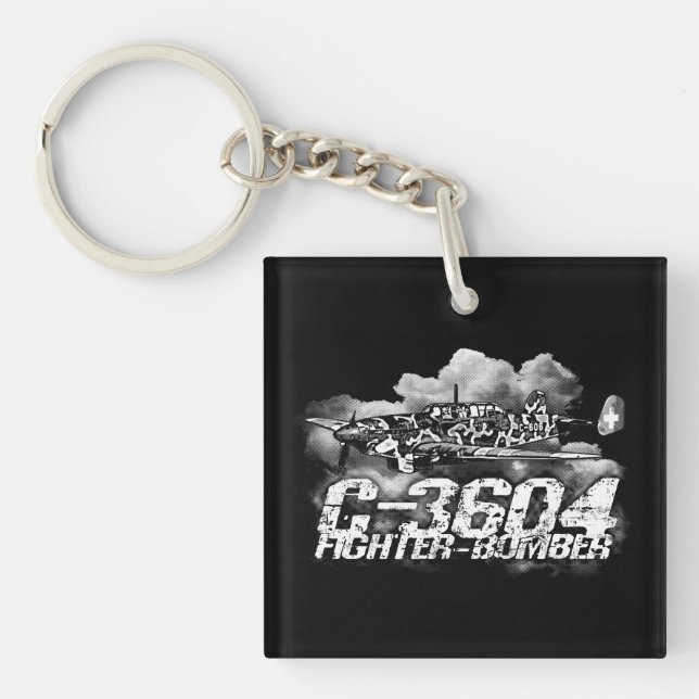 EKW C-36 Double-Sided Square Acrylic Keychain (Front)