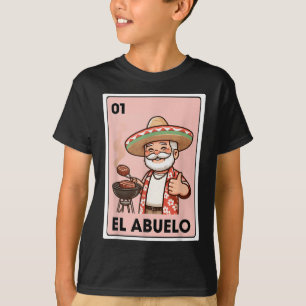 El Abuelo Grilling Grandpa Mexican Bingo Card T-Shirt