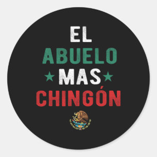 El Abuelo Mas Chingon Spanish Teachers Fathers Day Classic Round Sticker