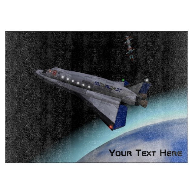 El Al Space Shuttle Cutting Board (Front)