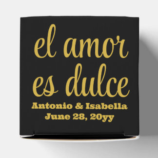 El amor es dulce wedding reception treat for guest favour box