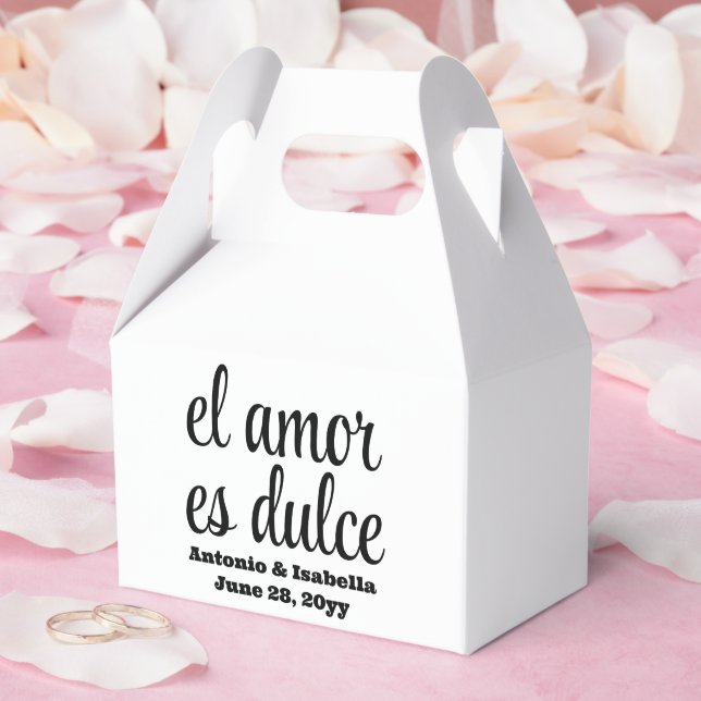 El amor es dulce wedding reception treat for guest favour box (Wedding)