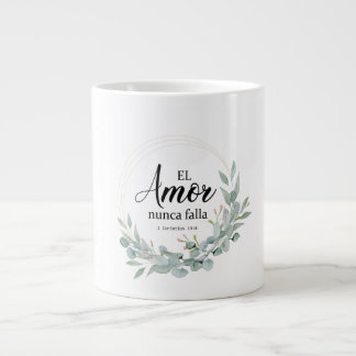 EL AMOR NUNCA FALLA LARGE COFFEE MUG