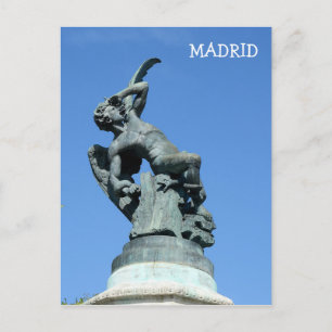 El Angel Caido, Retiro Park, Madrid Postcard