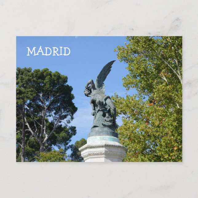 El Angel Caido, Retiro Park, Madrid Postcard (Front)