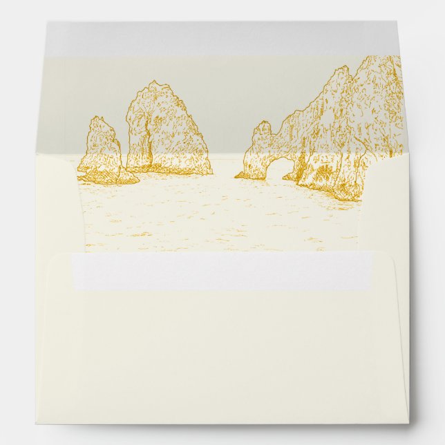 El Arco Cabo San Lucas Arch Weddining Envelope (Back (Bottom))