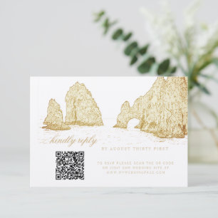 El Arco Cabo San Lucas Kindly Reply QR Code RSVP Card