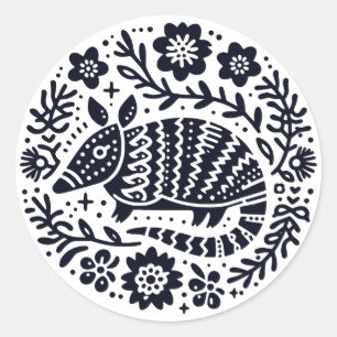 El Armadillo Classic Round Sticker