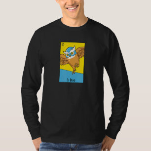 El Buho Owl Mexican Luchador Owl Wrestler Lottery T-Shirt