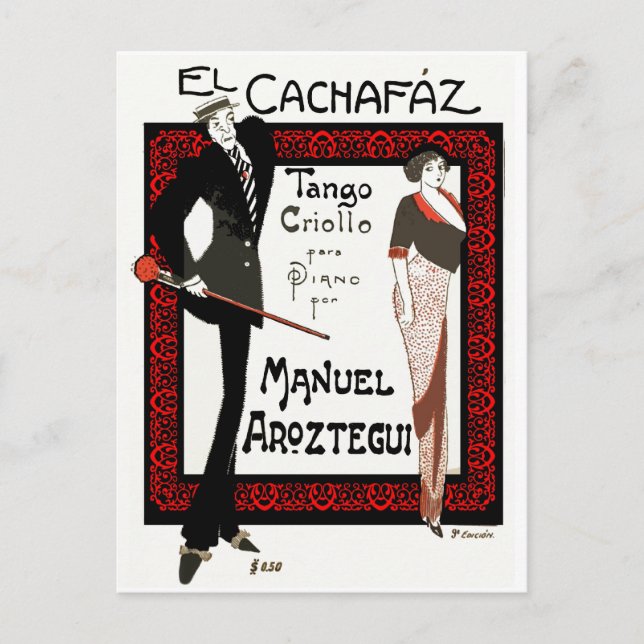 El Cachafaz Tango Postcard (Front)