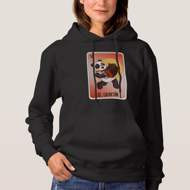 El Cacheton Mexican Slang Lottery Bingo Cards Hoodie (Front)