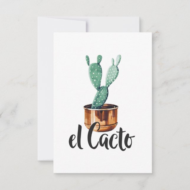 El Cactus RSVP Card (Front)