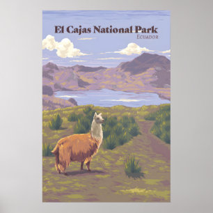 El Cajas National Park Ecuador Travel Poster