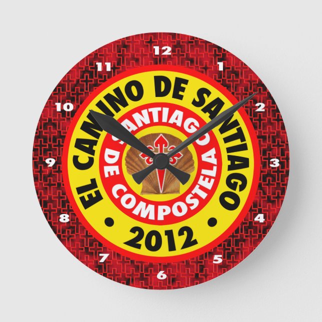 El Camino De Santiago 2012 Round Clock (Front)