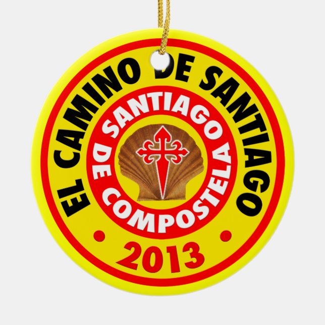 El Camino De Santiago 2013 Ceramic Tree Decoration (Front)