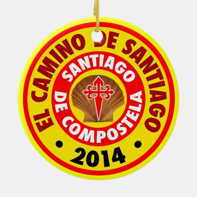 El Camino De Santiago 2014 Ceramic Tree Decoration (Back)