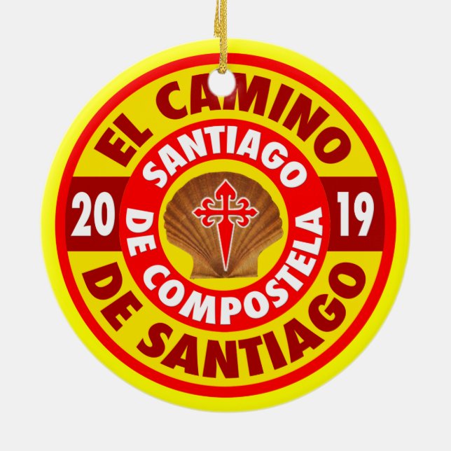 El Camino De Santiago 2019 Ceramic Tree Decoration (Back)