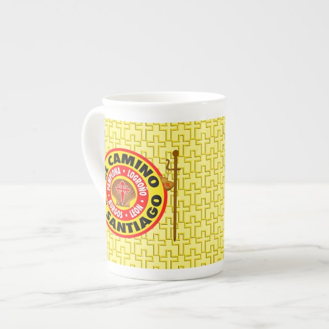 El Camino De Santiago Bone China Mug (Front Left)