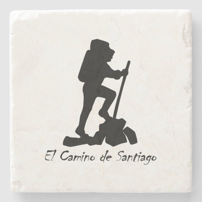 El Camino de Santiago  -  Bucket List Hike Stone Coaster (Front)