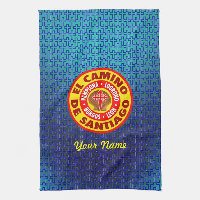 El Camino De Santiago Tea Towel (Vertical)