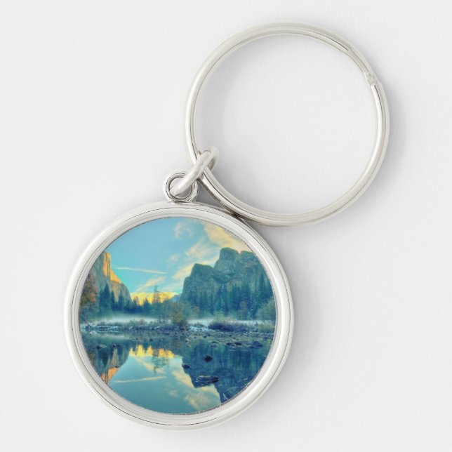 El Capitan and Three Brothers Reflection Key Ring (Front)