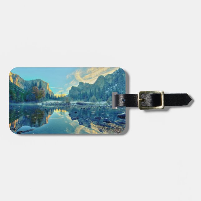 El Capitan and Three Brothers Reflection Luggage Tag (Front Horizontal)