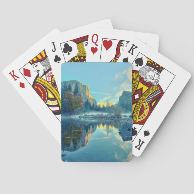 El Capitan and Three Brothers Reflection Playing Cards (Back)