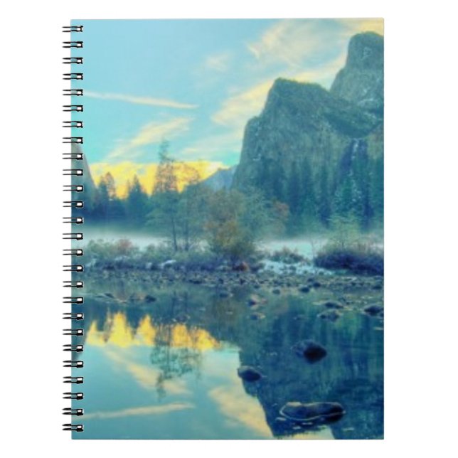 El Capitan and Three Brothers Reflection Spiral Notebook (Front)