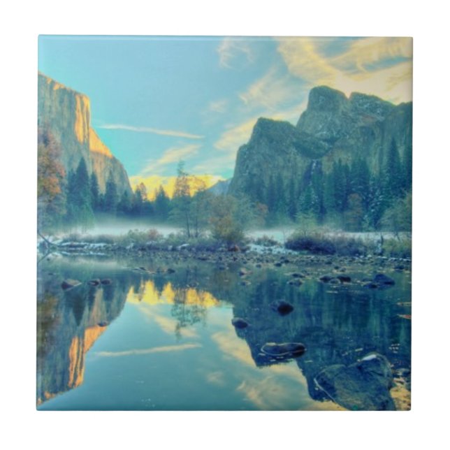 El Capitan and Three Brothers Reflection Tile (Front)