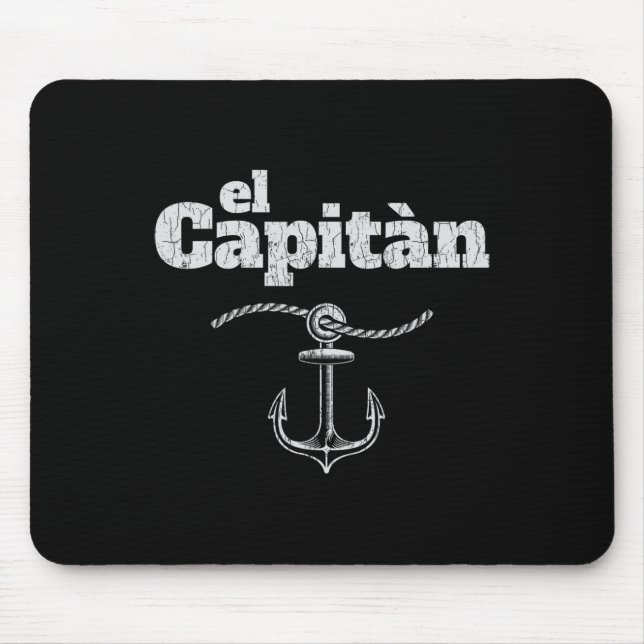 El Capitan Apparel For Men Funny Captain Boat Gift Mouse Pad (Front)