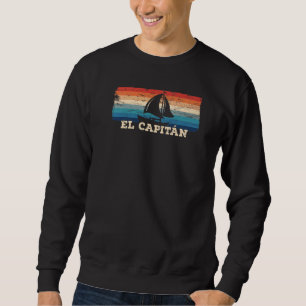 El Capitan  Boat Captain Retro Boating Sailing Sai Sweatshirt