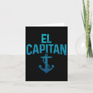 El Capitan Boat Owner Pontoon Captain Funny Boatin Card